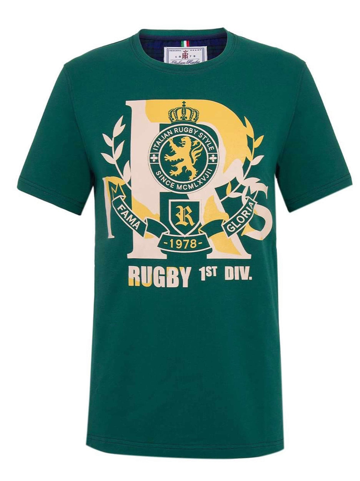 ITALIAN RUGBY STYLE Мъжка тениска IRS 3A-20-GREEN